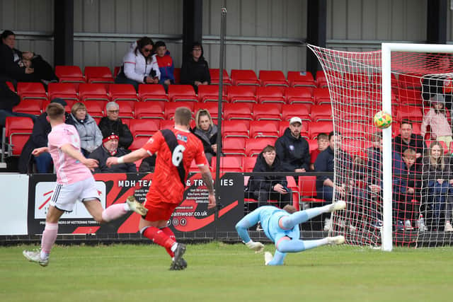 Coalville go close to an equaliser at Kettering (Picture: Peter Short)