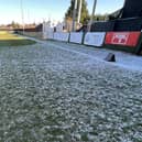 The frozen pitch at Hayden Road