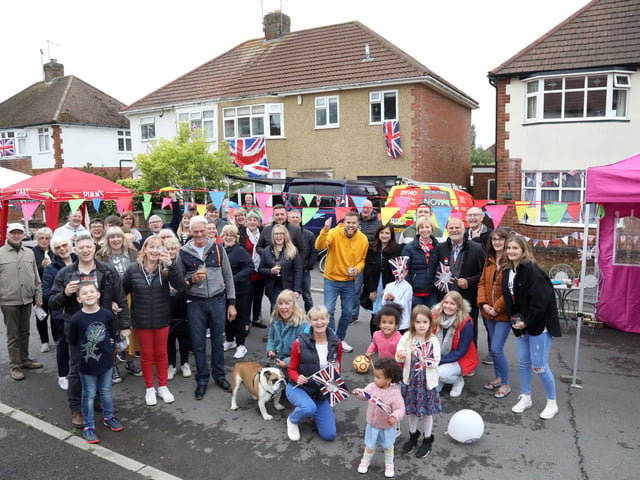 Queen's Platinum Jubilee, street party and celebration Second Avenue, Wellingborough,