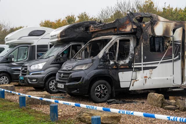 The aftermath of last night's fire in Rushden
