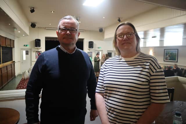 Labour parliamentary candidate for Corby, Lee Barron (left), and co-founder of North Northants SEND Action Group, Julie Heron (right)