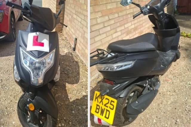 Moped stolen from Corby drive may be unsafe to ride warns victim and police /Northants Police