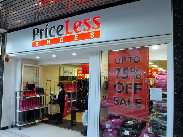 Priceless Shoes in the Newlands centre, January 2009