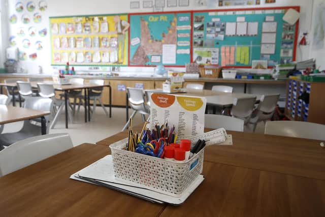 An empty classroom
