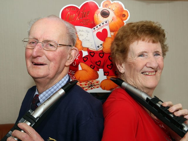 Corby, Diamond Wedding on Valentines Day: Margaret and Joe Moone. 2013
