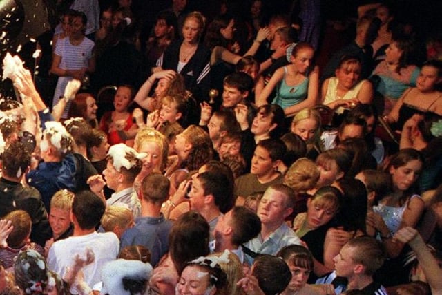 Foam party fun in 2000. It was packed but perhaps you can spot someone you know.