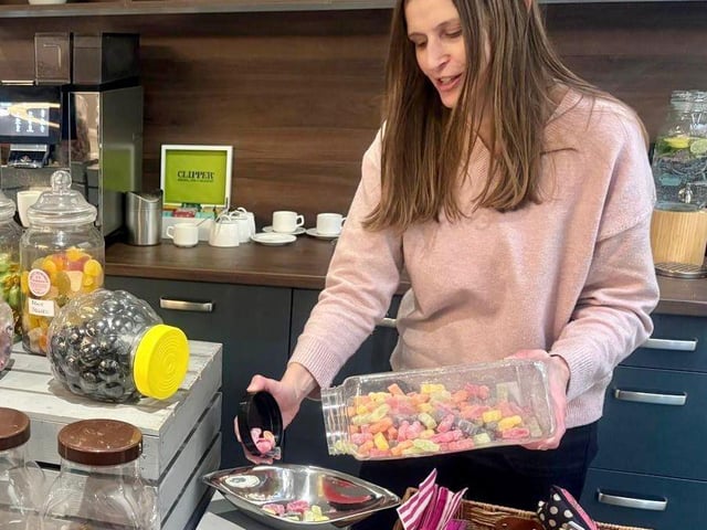 Rebecca - Sweet Memories of Hadleigh with her delightful selection of Old Fashioned Sweets