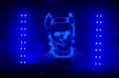 The image of Keith Flint was projected on the screens during Firestarter at the Warrior’s Dance festival on Saturday, August 22, 2026. Photo by David Jackson.
