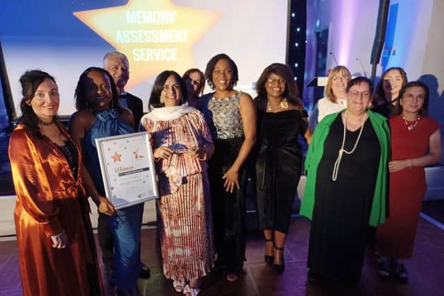 The Memory Assessment Service teams winning their NHFT Quality Award in 2023
