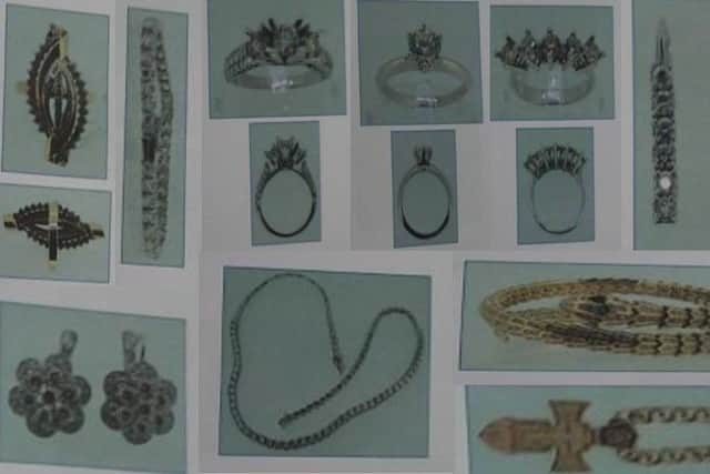 Some of the jewellery stolen from a home in Barton Seagrave/Northants Police