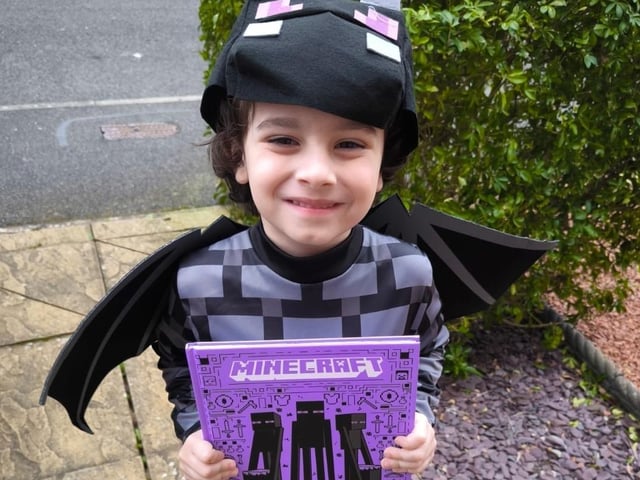 Carter, age 6, from Corby, as Minecraft Ender Dragon