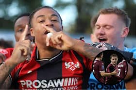 Kettering Town FC /Peter Short inset Northampton Town FC/Pete Norton