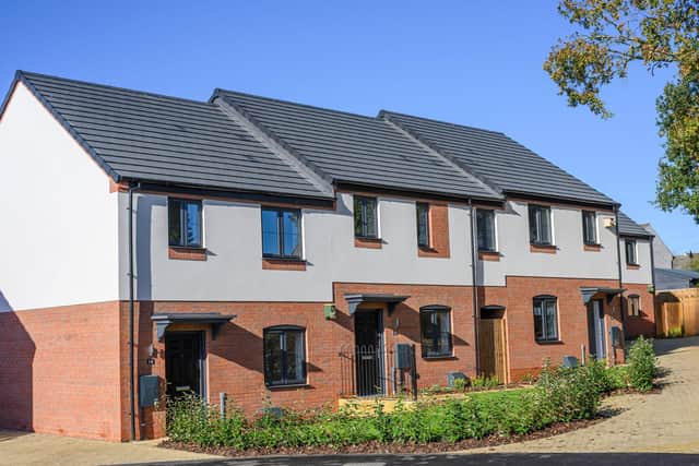 Some of the completed homes on the development.