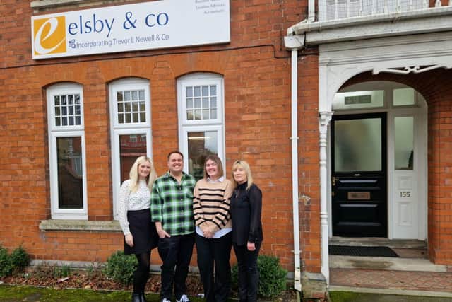 Partner Claire Emery with Evan Fennell, Niamh Standen and fellow Partner Leona Bateman at Elsby &amp; Co