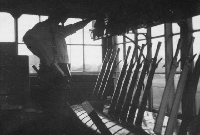 Glendon and Rushton Station 1954 Signalman Jack Doggett