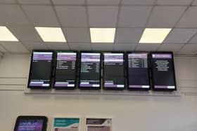 The new screens at Kettering station