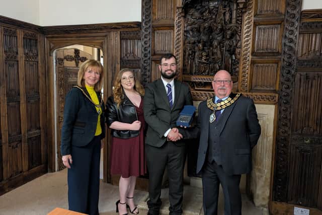 Craig Blacha, of the Rushden and Higham Litter Wombles was one of the recipients of the 2025 mayor's award Snappety Snapper, the other recipient, did not wish to be photographed.