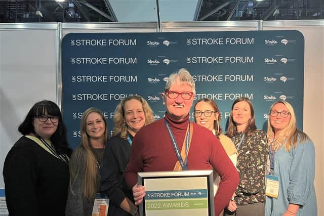 Members of the Northamptonshire Community Stroke Team with their prize at the UK Stroke Forum event