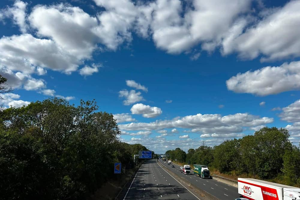 A collision has closed part of the the M1 J16-18 northbound (File pic J18 Crick)