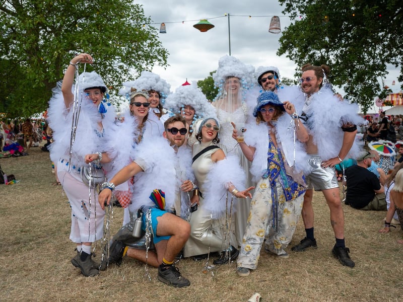 Festival goers taking part in the annual Shambala Carnival. This year’s theme was ‘Pun Intended'. Photo by David Jackson.