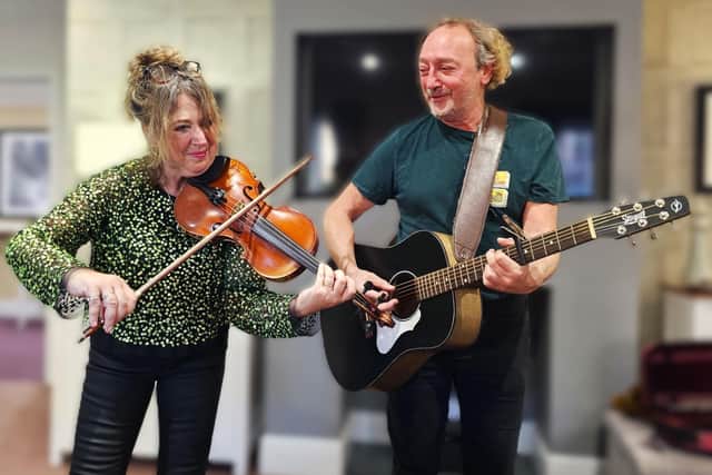 Elm Bank Care Home in Kettering celebrate St Patricks Day with the talented 'Two of Diamonds'