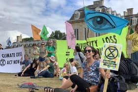 The Boughton Estate protest by Extinction Rebellion earlier this year