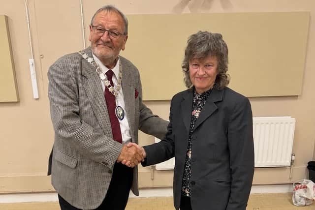 Cllr John Farrar has replaced Cllr Caroline Cross as mayor of Irthlingborough