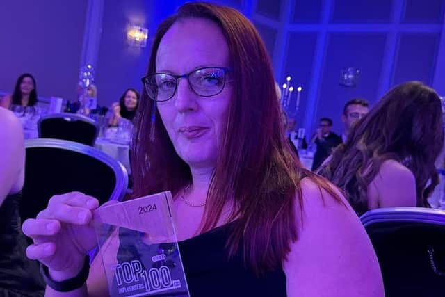 Winvic's Kayleigh Merritt with her CITB Top 100 Influential Women in Construction Award