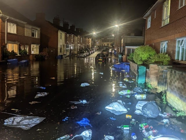 Flooding in Avondale Road, Kettering