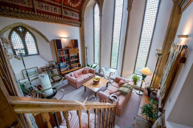A view of the sitting room from the stairs