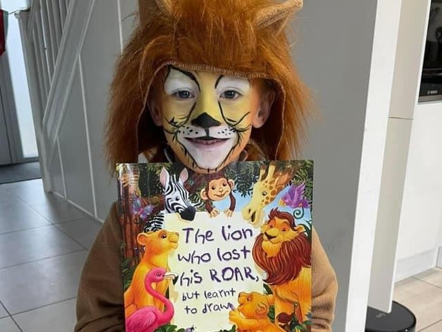 Fletcher, from Stanion, as The Lion Who Lost His Roar But Learnt to Draw