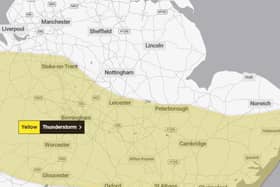The weather warning stretches across Northamptonshire
