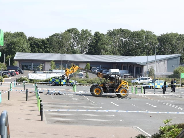 Raunds Asda telehandler ATM theft/IMG