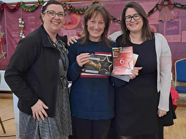 Sarah (centre) with her two consultants, Sharon (left) and Angela (right)