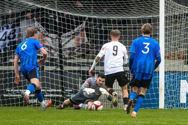 Action from Corby Town's 1-0 loss to Basford United (Picture: Jim Darrah)