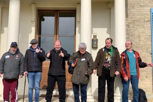 Service users on their holiday