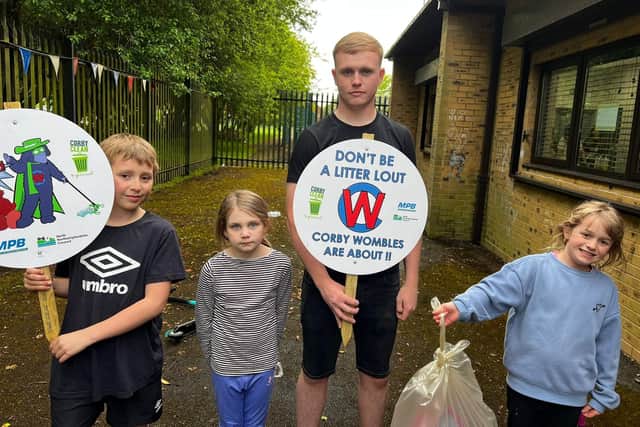 A youth club in Corby has dedicated their time this week to cleaning up the town’s streets