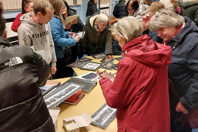 Visitors had the opportunity to browse old school photos.