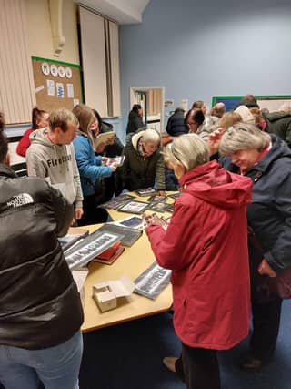 Visitors had the opportunity to browse old school photos.