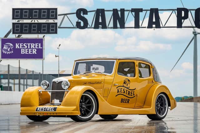 The Flying Kestrel on track at Santa Pod near Wellingborough