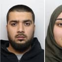 Sajad Hashimi (left), 27, has been jailed for 73 months for smuggling drugs and phones into prison using mobile phones. His wife Zerka Maranay (right), 28, has been jailed for 15 months for acting as 'book keeper and conduit' to the scheme