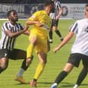Action from Corby Town's 1-1 pre-season friendly draw at Nuneaton Borough. Picture by David Tilley
