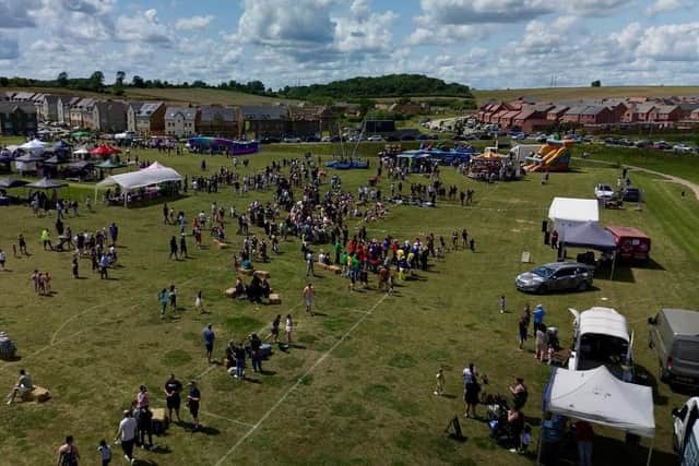 BN - A drone shot of the Summer Bonanza taking place at Glenvale Park
