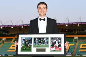 James Ramm collected two awards at Wednesday's end-of-season dinner (picture: Northampton Saints)