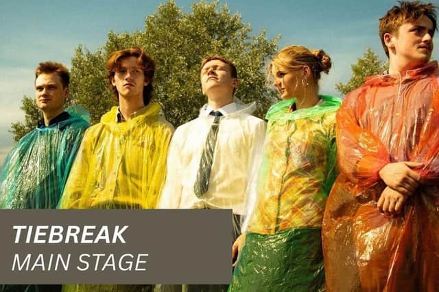 Tiebreak prepares to open the Main Stage at Northampton Music Festival.