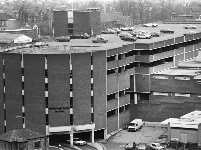 1984 Kettering the Newborough Centre now Newland Centre multi-storey car park