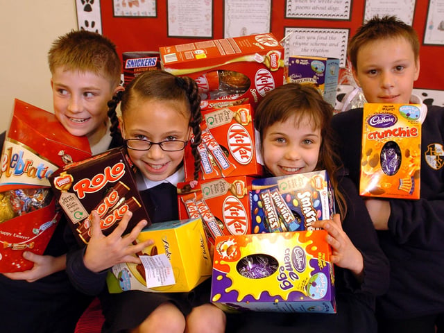 Wellingborough Hardwick Junior School  l-r Jordan Stanley, Shola Holland,, Megan Raines, and Alex Jackson, in 2009