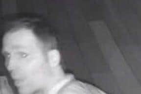 Peter O’Halloran, 49, also known as Peter Sonny Martin Noon caught on CCTV in Thrapston