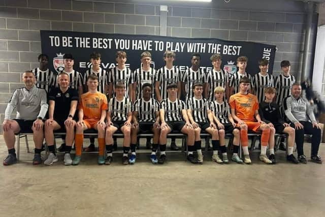 The Corby Town Academy U15s boys ahead of their cup final.