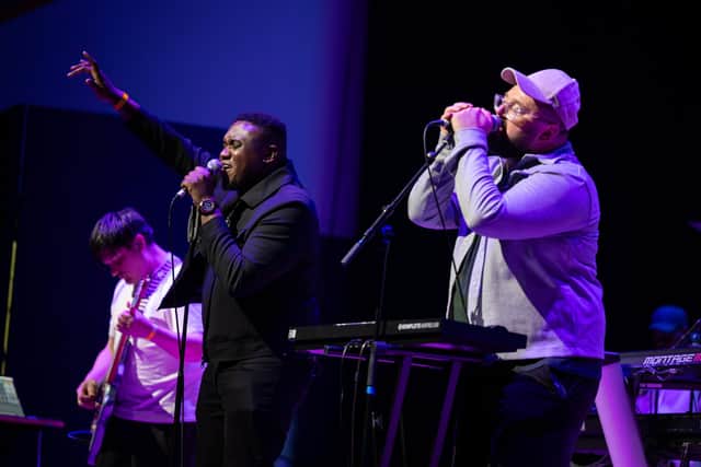 Maddox Jones on stage at the Town Hall in Birmingham on Sunday, April 14, 2023. Photo by David Jackson.